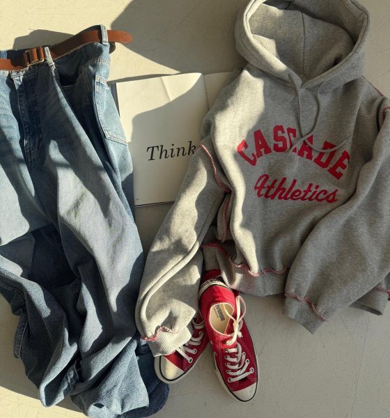 画像9: ●期間限定●ご予約5倍ポイント対象●【12/6 LIVEアイテム】CASCADE配色ステッチ裏起毛パーカー（予約/1） (9)