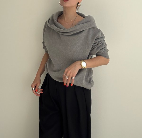 画像3: ●期間限定●ご予約5倍ポイント対象●【12/6 LIVEアイテム】オフショル＆パーカー2WAYプルオーバー（予約/1） (3)