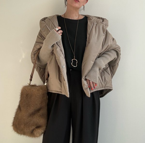 画像5: ●メーカー生産枠限り●なくなり次第終了【12/9LIVEアイテム】リブ袖ドッキング中綿ジャケット（メーカー確認後お取り寄せ） (5)