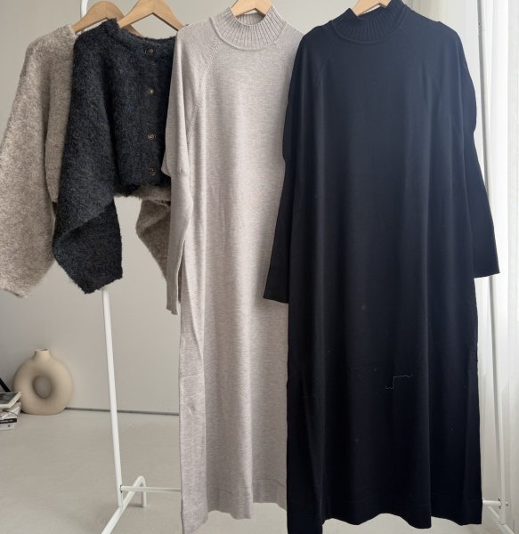 画像1: ●SALE●【12/13 LIVEアイテム】カーディガンニットワンピSET (1)