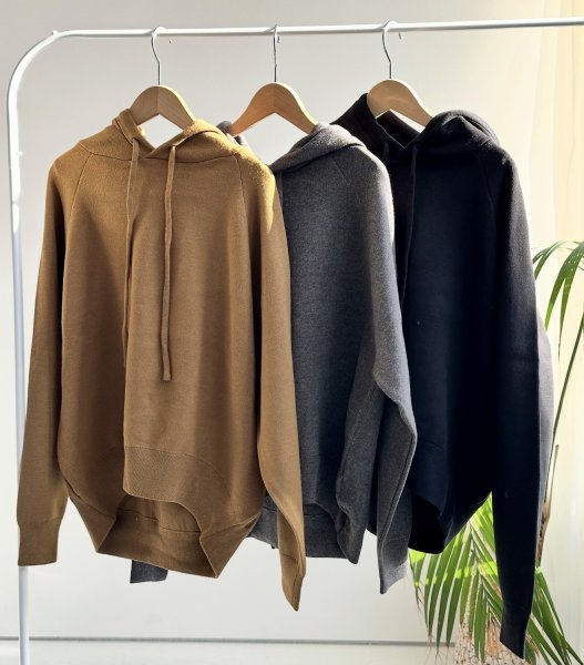 画像1: ●SALE●【12/13 LIVEアイテム】ニットフーディ（セットアップ可能） (1)