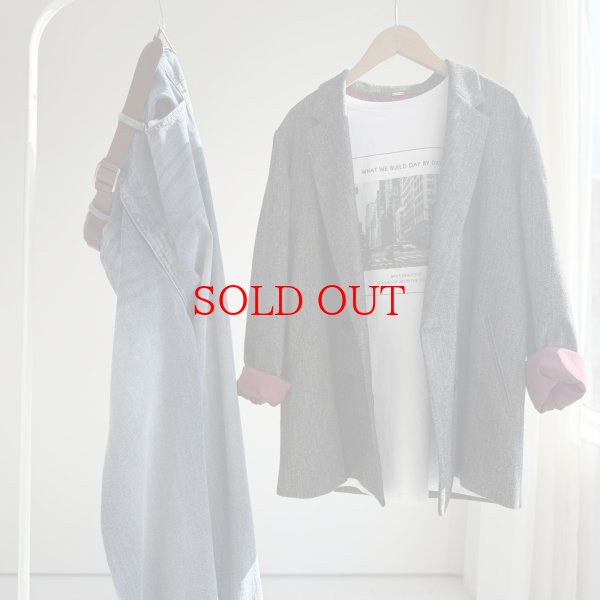 画像1: ●SALE●【12/16 LIVEアイテム】●ボルドー配色テーラードジャケット (1)