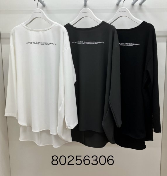 画像1: ●半額●メーカーSALE●【12/22 LIVEアイテム】● シンプルロゴブラウス 80256306（メーカー確認後確保） (1)