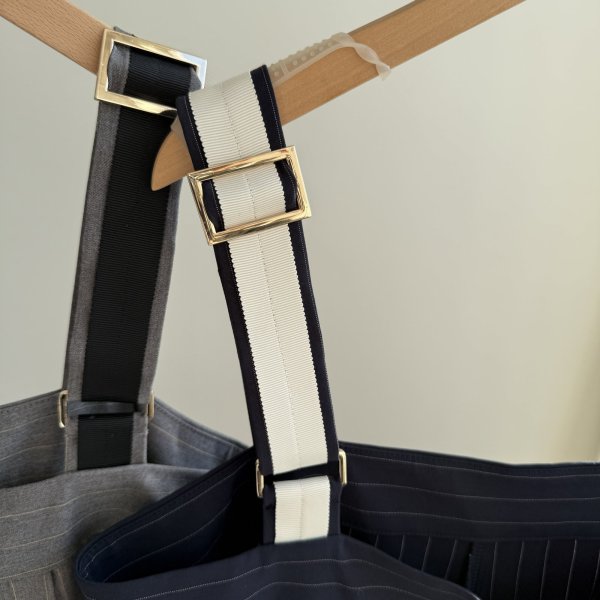 画像3: ●年末年始限定SALE●【12/28 LIVEアイテム】●ピンストライプジップサロペット （メーカー確認後確保） (3)