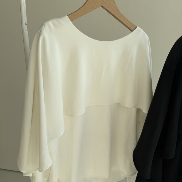 画像2: ●セレモニー/フォーマル●期間限定/数量限定【1/5 セレモニーLIVE】ケープデザイントップス（メーカー確認後確保） (2)