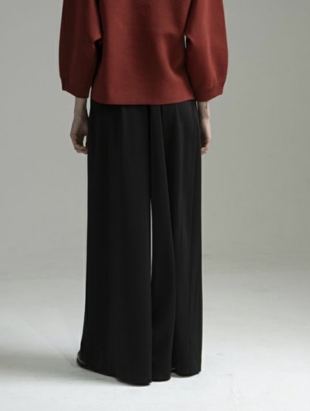 画像6: ●短期掲載●メーカー在庫限り●SALE●【1/14 LIVEアイテム】高身長さんおすすめ！ベルトデザインタックワイドパンツ (6)