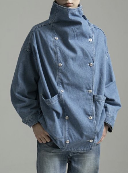 画像5: ●短期掲載●メーカー在庫限り●SALE●【1/14 LIVEアイテム】BIGカラーデニムジャケット (5)