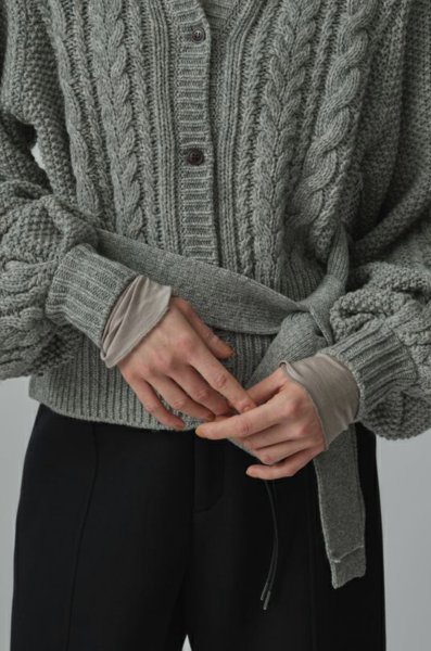 画像2: ●短期掲載●メーカー在庫限り●SALE●【1/14 LIVEアイテム】ケーブルニットカーデ (2)