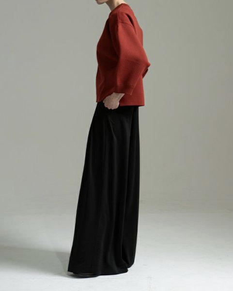 画像7: ●短期掲載●メーカー在庫限り●SALE●【1/14 LIVEアイテム】高身長さんおすすめ！ベルトデザインタックワイドパンツ (7)