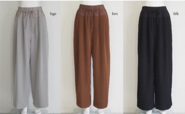 画像2: ●期間限定/ご予約10倍ポイント●【1/17 LIVE】コンビネーションタックパンツ（予約/4-5） (2)