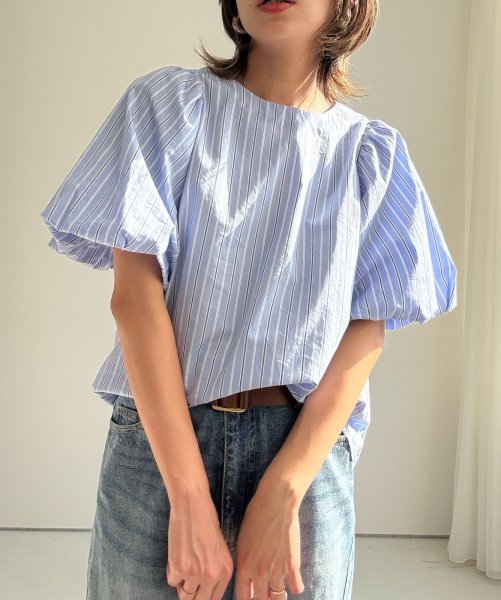 画像2: ●期間限定/ご予約10倍ポイント●【1/17 LIVE】パフスリーブブラウス（予約/4-5） (2)