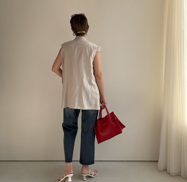 画像4: ●期間限定/ご予約10倍ポイント●【1/17 LIVE】テーパードクロップドデニム（予約/4-5） (4)