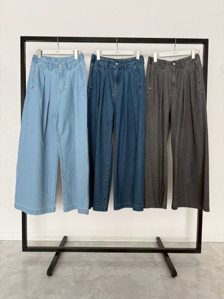 画像6: ●期間限定/ご予約10倍ポイント●【1/17 LIVE】ツータックワイドバギーデニム（予約/5-6） (6)