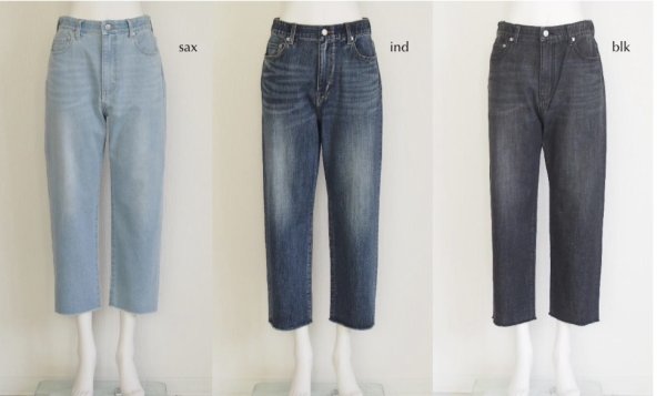 画像8: ●期間限定/ご予約10倍ポイント●【1/17 LIVE】テーパードクロップドデニム（予約/4-5） (8)