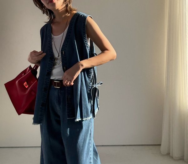 画像3: ●期間限定/ご予約10倍ポイント●【1/17 LIVE】ツータックワイドバギーデニム（予約/5-6） (3)