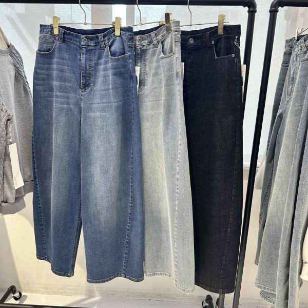 画像2: ●期間限定/ご予約5倍ポイント●【1/19 ayane】バレルレッグデニムパンツ（予約/3-4） (2)