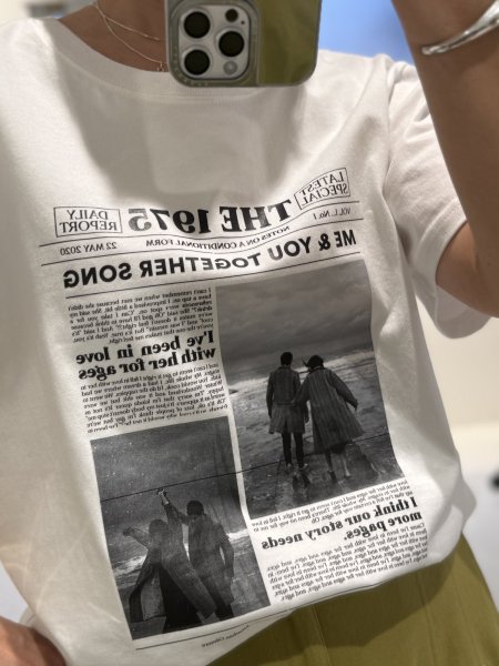 画像1: ●期間限定/ご予約5倍ポイント●【1/19 ayane】フォトプリントTシャツ（予約/4-5） (1)