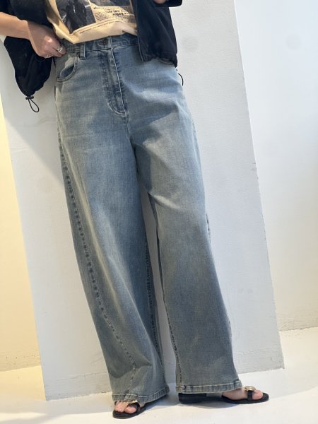 画像1: ●期間限定/ご予約5倍ポイント●【1/19 ayane】バレルレッグデニムパンツ（予約/3-4） (1)