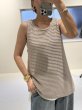 画像3: ●期間限定/ご予約10倍ポイント●【1/19 ayane】ニットメッシュAラインタンクトップ（予約/4-5） (3)