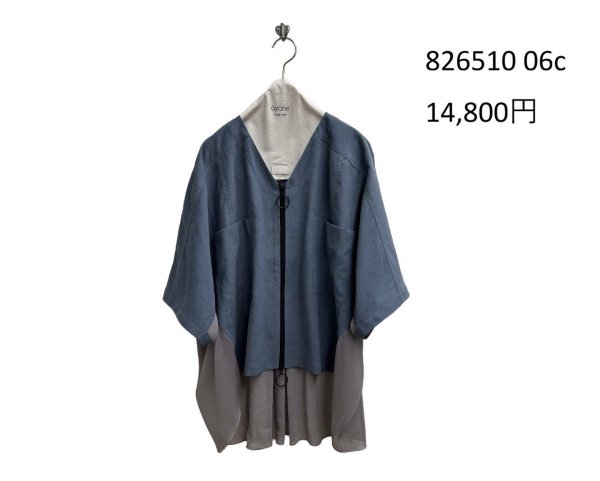 画像5: ●期間限定/ご予約10倍ポイント●【1/19 ayane】ピーチスキンツイルバックシフォンジャケット（予約/4-5） (5)