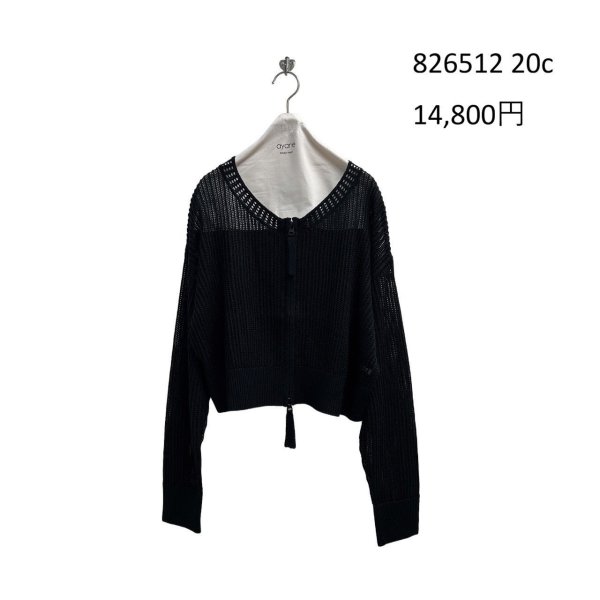 画像5: ●期間限定/ご予約10倍ポイント●【1/19 ayane】コード刺繍ショート丈ニットブルゾン（予約/4-5） (5)