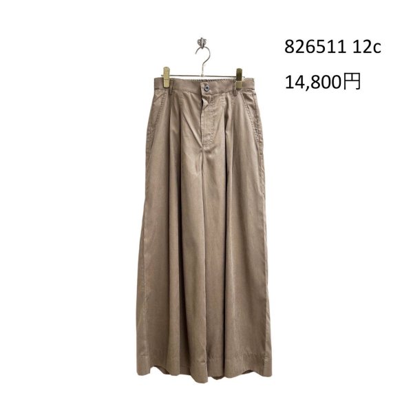 画像10: ●期間限定/ご予約10倍ポイント●【1/19 ayane】ピーチスキンツイルタックワイドパンツ（予約/4-5） (10)