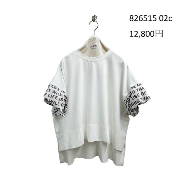 画像6: ●期間限定/ご予約10倍ポイント●【1/19 ayane】ツイストスリーブTシャツ（予約/4-5） (6)