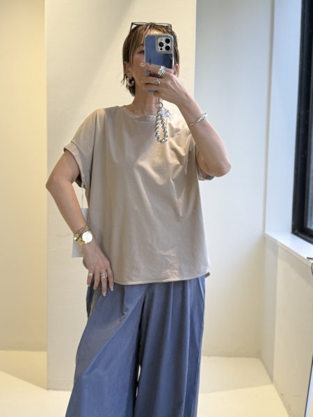 画像3: ●期間限定/ご予約10倍ポイント●【1/19 ayane】フレンチスリーブバックロゴＴシャツ（予約/4-5） (3)