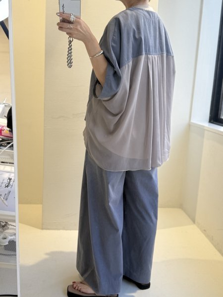 画像3: ●期間限定/ご予約10倍ポイント●【1/19 ayane】ピーチスキンツイルタックワイドパンツ（予約/4-5） (3)