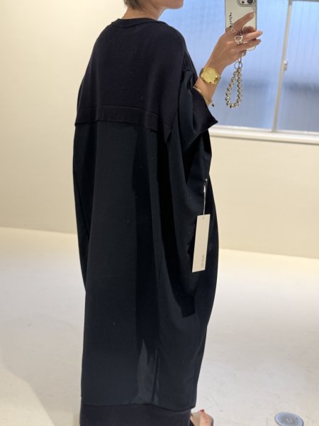 画像4: ●期間限定/ご予約10倍ポイント●【1/19 ayane】ニットドッキングドルマンワンピース（予約/4-5） (4)