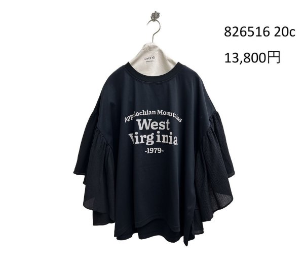 画像6: ●期間限定/ご予約10倍ポイント●【1/19 ayane】ひらひらスリーブロゴTシャツ（予約/5） (6)