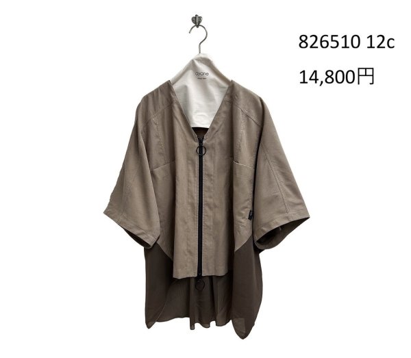 画像6: ●期間限定/ご予約10倍ポイント●【1/19 ayane】ピーチスキンツイルバックシフォンジャケット（予約/4-5） (6)