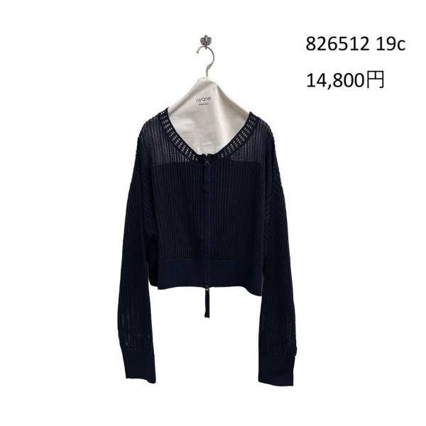 画像6: ●期間限定/ご予約10倍ポイント●【1/19 ayane】コード刺繍ショート丈ニットブルゾン（予約/4-5） (6)