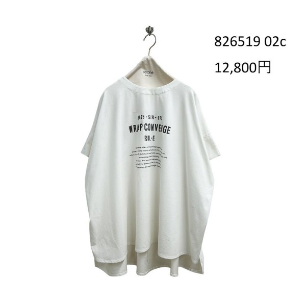 画像8: ●期間限定/ご予約10倍ポイント●【1/19 ayane】ポンチョ型ロゴTシャツ（予約/5） (8)