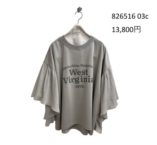 画像8: ●期間限定/ご予約10倍ポイント●【1/19 ayane】ひらひらスリーブロゴTシャツ（予約/5） (8)