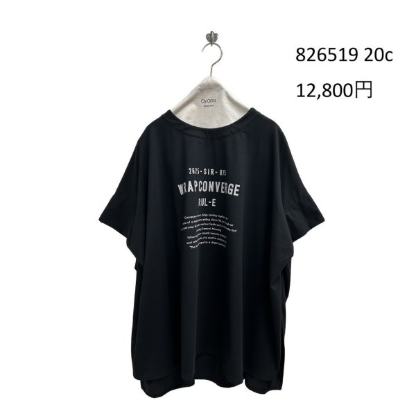 画像12: ●期間限定/ご予約10倍ポイント●【1/19 ayane】ポンチョ型ロゴTシャツ（予約/5） (12)