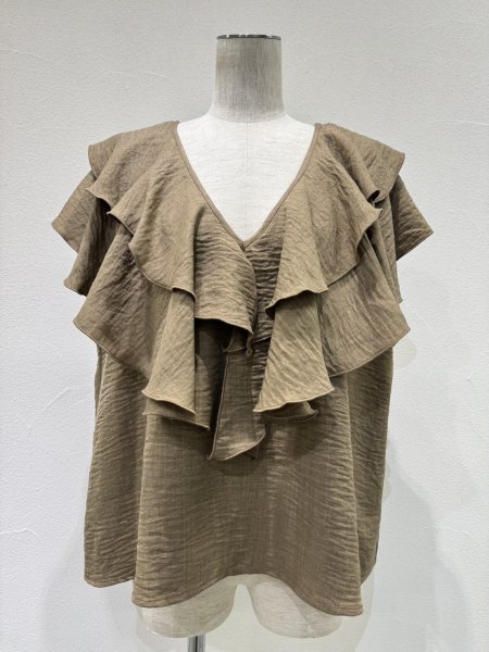 画像6: ●期間限定/ご予約10倍ポイント●【1/23 CYAN TOKYO】レイヤーフリルフレンチTOPS（予約/5-6） (6)