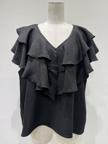 画像8: ●期間限定/ご予約10倍ポイント●【1/23 CYAN TOKYO】レイヤーフリルフレンチTOPS（予約/5-6） (8)