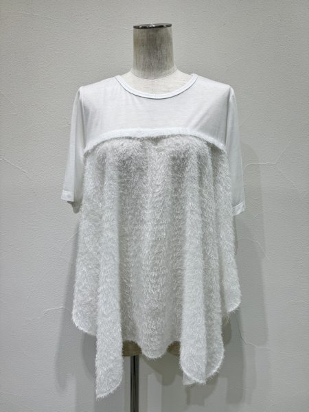 画像7: ●期間限定/ご予約10倍ポイント●【1/23 CYAN TOKYO】スクエアヘムフェザーコンビTOPS（予約/5-6） (7)