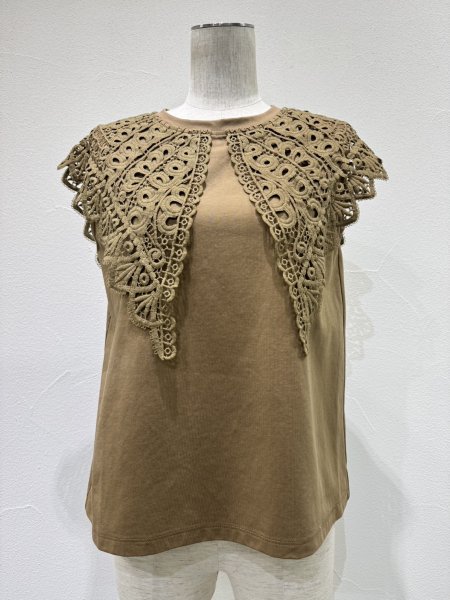 画像7: ●期間限定/ご予約10倍ポイント●【1/23 CYAN TOKYO】レースカラーノースリTOPS（予約/5-6） (7)