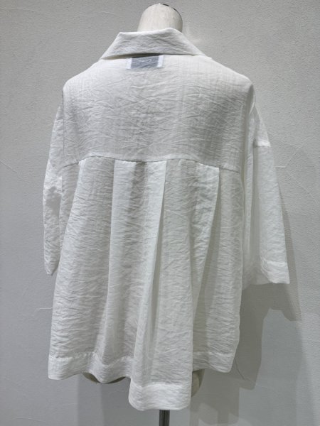 画像8: ●期間限定/ご予約10倍ポイント●【1/23 CYAN TOKYO】オープンカラーシアーシャツ（予約/5-6） (8)