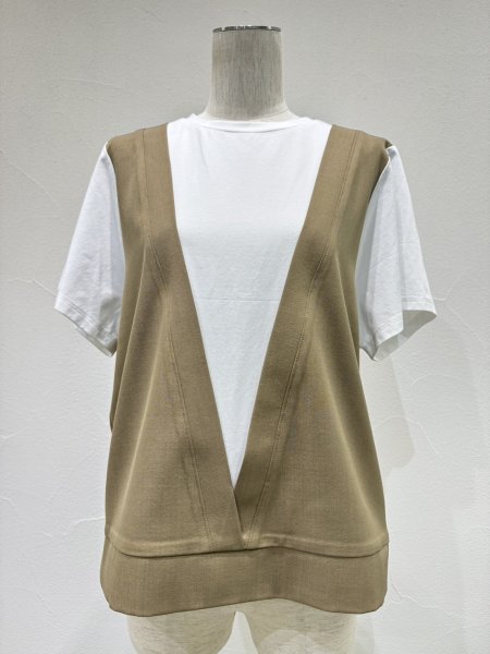 画像4: ●期間限定/ご予約10倍ポイント●【1/23 CYAN TOKYO】レイヤーライクコンビTOPS（予約/5-6） (4)