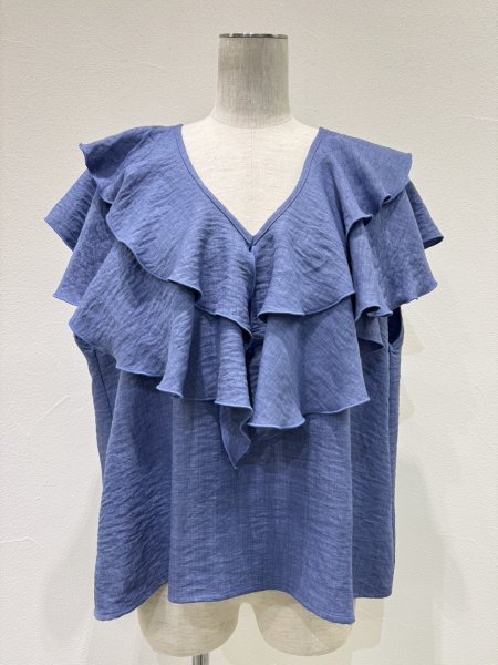 画像5: ●期間限定/ご予約10倍ポイント●【1/23 CYAN TOKYO】レイヤーフリルフレンチTOPS（予約/5-6） (5)