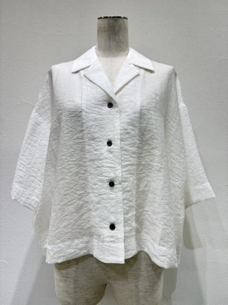 画像5: ●期間限定/ご予約10倍ポイント●【1/23 CYAN TOKYO】オープンカラーシアーシャツ（予約/5-6） (5)