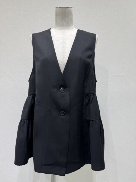 画像7: ●期間限定/ご予約10倍ポイント●【1/23 CYAN TOKYO】サイドティアードリネンベスト（予約/4-5） (7)