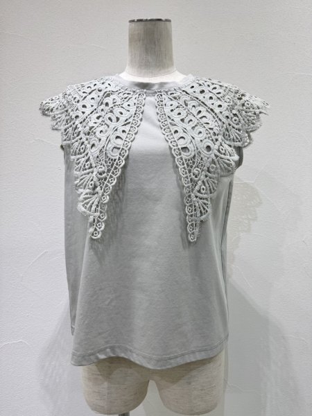 画像6: ●期間限定/ご予約10倍ポイント●【1/23 CYAN TOKYO】レースカラーノースリTOPS（予約/5-6） (6)