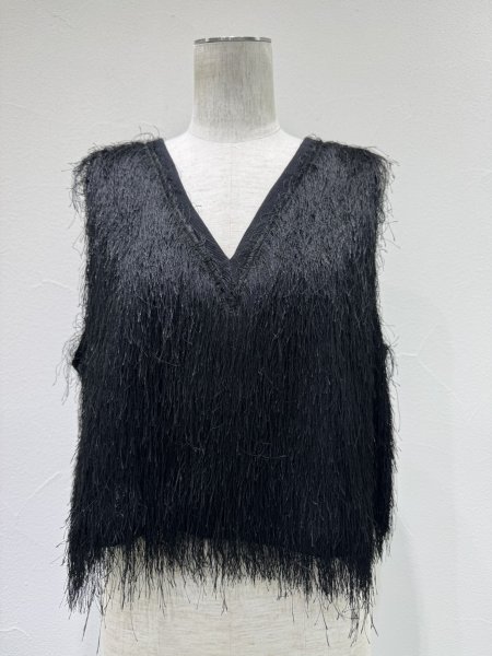 画像5: ●期間限定/ご予約10倍ポイント●【1/23 CYAN TOKYO】サイドリブシャギーベスト（予約/4-5） (5)