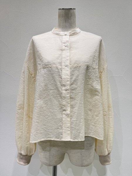 画像6: ●期間限定/ご予約10倍ポイント●【1/23 CYAN TOKYO】ソフトオーガンリブショートシャツ（予約/4-5） (6)