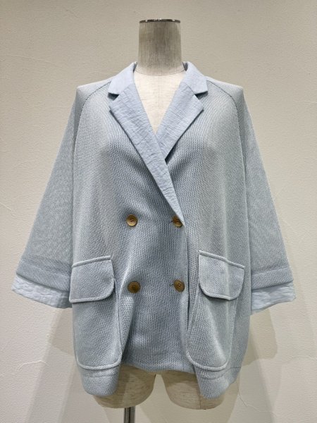 画像5: ●期間限定/ご予約10倍ポイント●【1/23 CYAN TOKYO】ニットライクメッシュWジャケット（予約/4-5） (5)