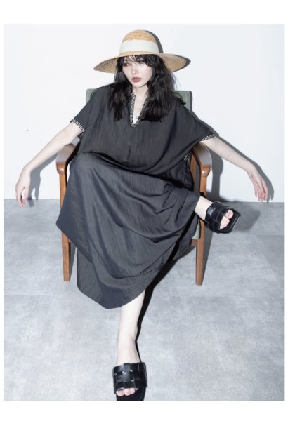 画像1: ●期間限定/ご予約5倍ポイント●【1/24 Margaux vintage】カフタンドレス（予約/3-4） (1)